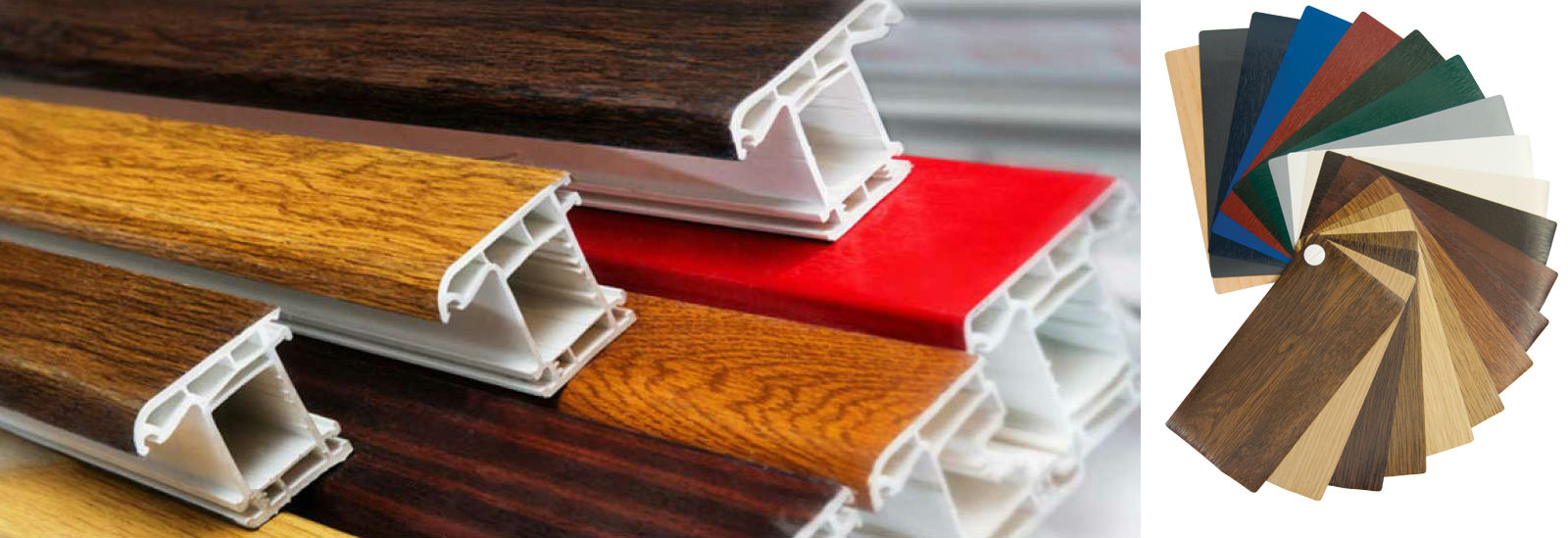Ламинирование - наиболее часто использующийся метод "окраски" белого профила ПВХ. Благодаря использованию цветных пленок, можно без сильных дополнительных затрат имитировать деревянные окна